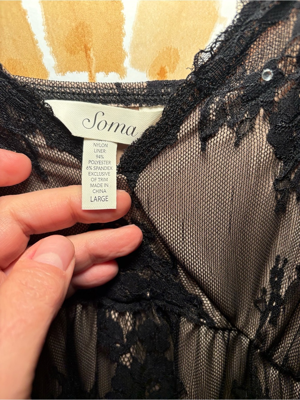 Soma Floral Lace Chemise Dress L Romantic Feminine Soft Girl - Picture 3 of 10